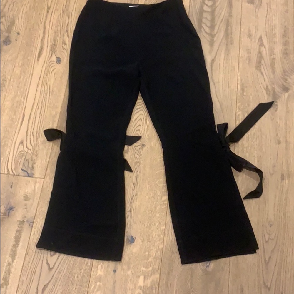 cinq a sept - Lou Flared Tie-Hem Crepe Pants